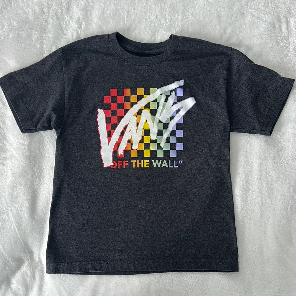 Vans Black and Red Short Sleeve Tee